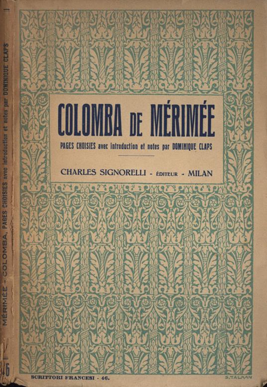 Colomba - Prosper Mérimée - copertina