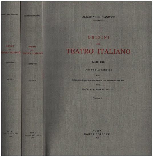 Origini del teatro Italiano - Alessandro D'Ancona - copertina