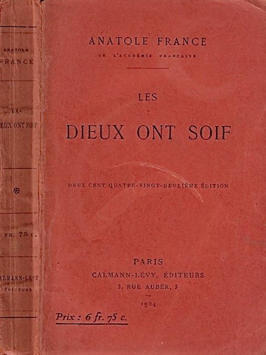 Les Dieux Ont Soif - Anatole France - copertina