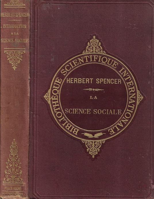 Introduction a la science sociale - Herbert Spencer - copertina