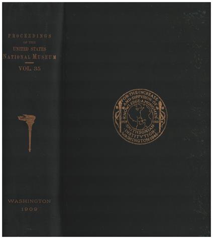 Proceedings of the United States National Museum vol XXXV - 1909 - copertina