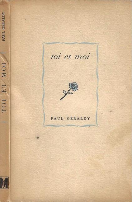 Toi et moi - Paul Géraldy - copertina