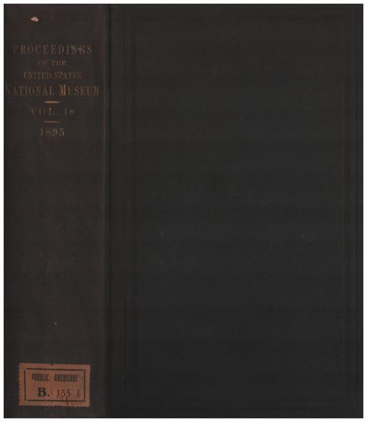 Proceedings of the United States National Museum vol. XVIII - 1895 - copertina