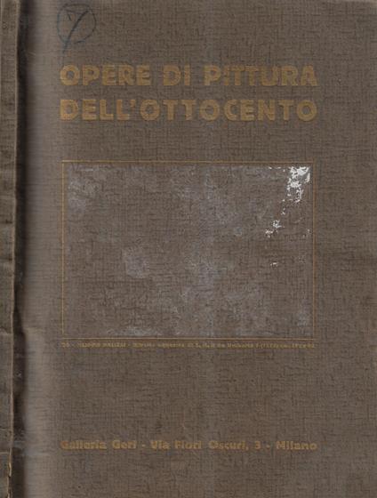 Opere di pittura dell'ottocento - copertina