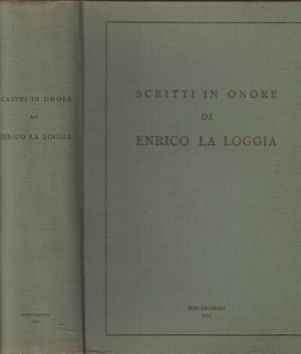 Scritti in onore di Enrico La Loggia - copertina