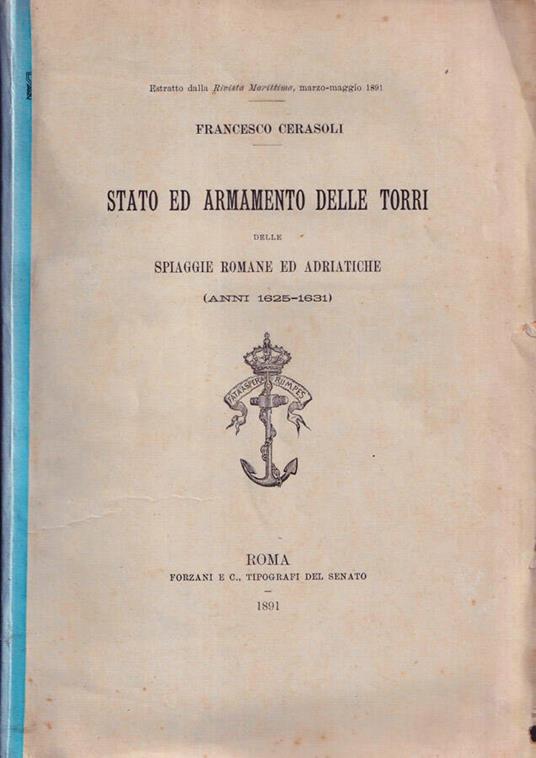 Stato ed armamento delle torri - copertina