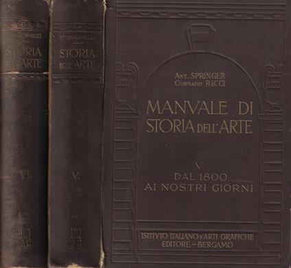 Manuale di Storia dell'Arte - copertina