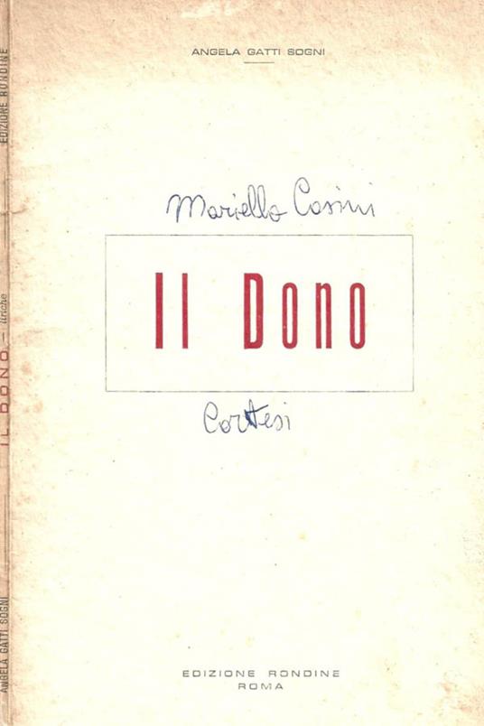 Il Dono ( liriche ) - copertina