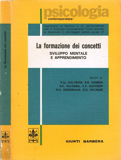 La formazione dei concetti - copertina