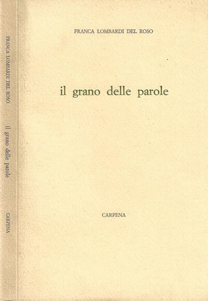 Il grano delle parole - copertina