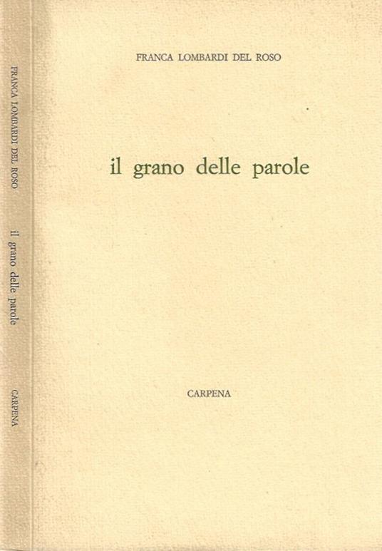 Il grano delle parole - copertina