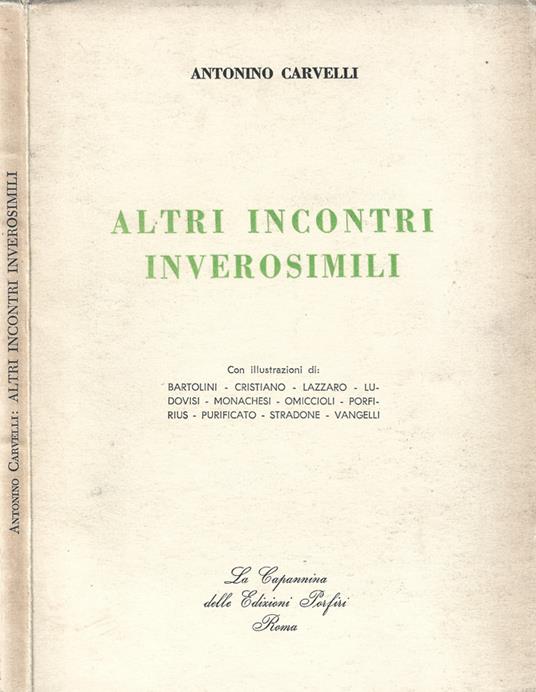 Altri incontri inverosimili - Antonino Carvelli - copertina