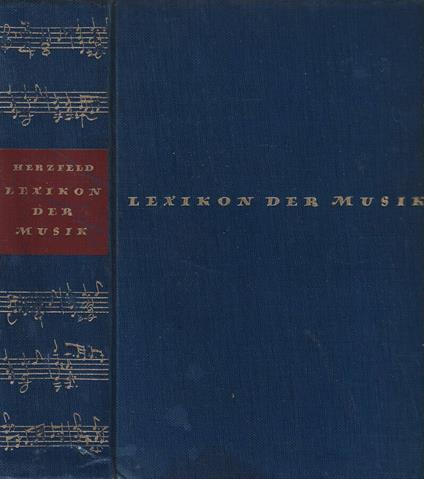 Lexikon der musik - Friedrich Herzfeld - copertina