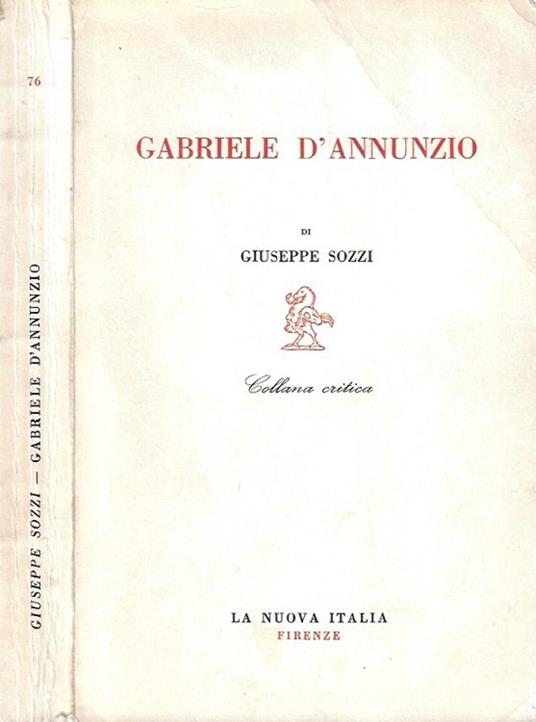 Gabriele D'Annunzio - Giuseppe Sozzi - copertina