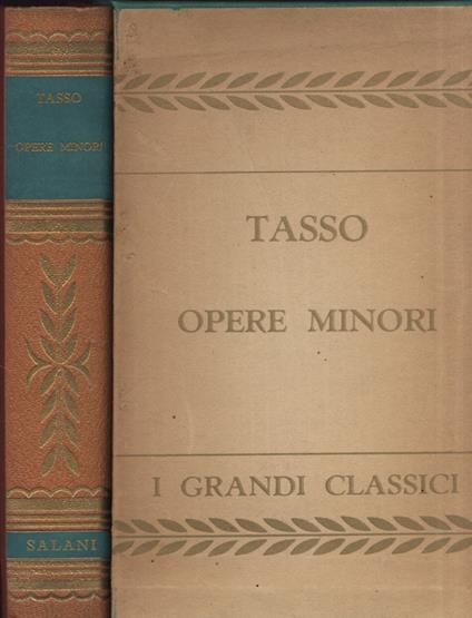 Opere minori - Tasso - copertina