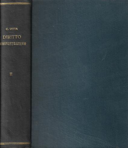 Diritto amministrativo Vol. II - Cino Vitta - copertina