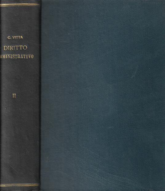 Diritto amministrativo Vol. II - Cino Vitta - copertina