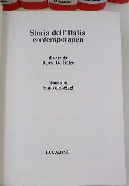 Storia Dell'Italia Contemporanea- 7 Voll - Renzo De Felice - copertina