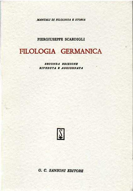 Filologia Germanica - Piergiuseppe Scardigli - copertina