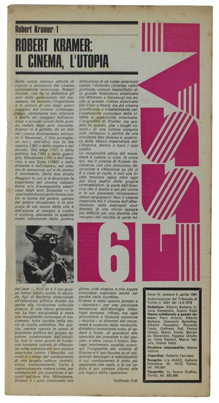 ESSAI. Periodico d'informazione cinematografica. Anno IV, numero 6 - aprile 1981 - AIACE, - 1981 - copertina