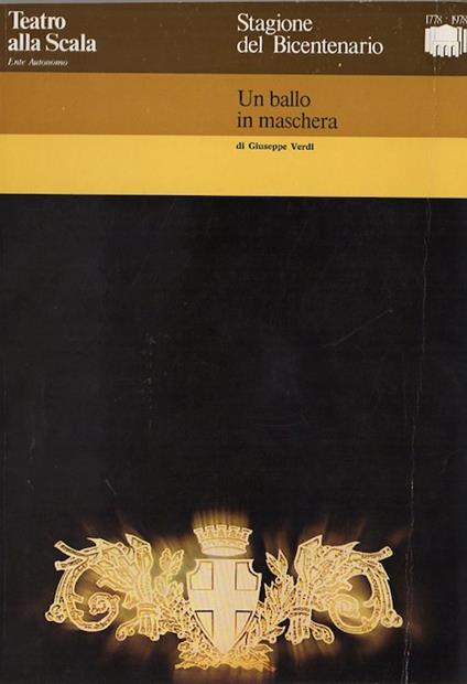 Un ballo in maschera: melodramma in tre atti - Antonio Somma - copertina