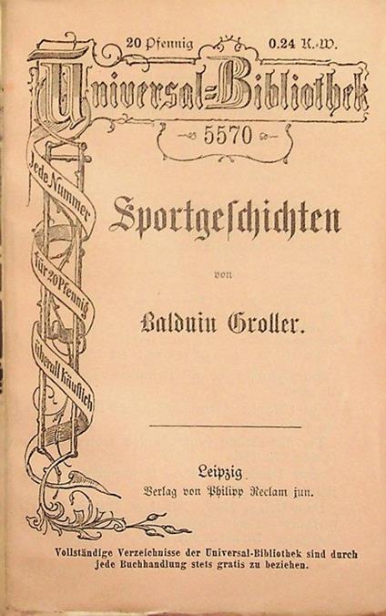 Sportgeschichten - copertina