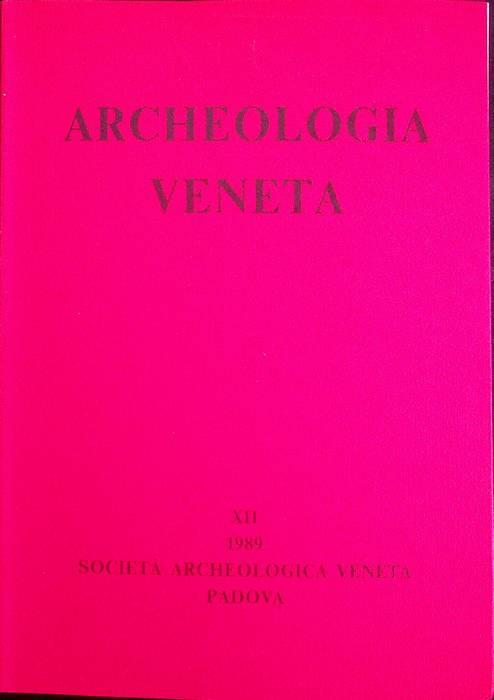 Archeologia veneta: XII (1989) - copertina