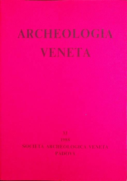 Archeologia veneta: XI (1988) - copertina