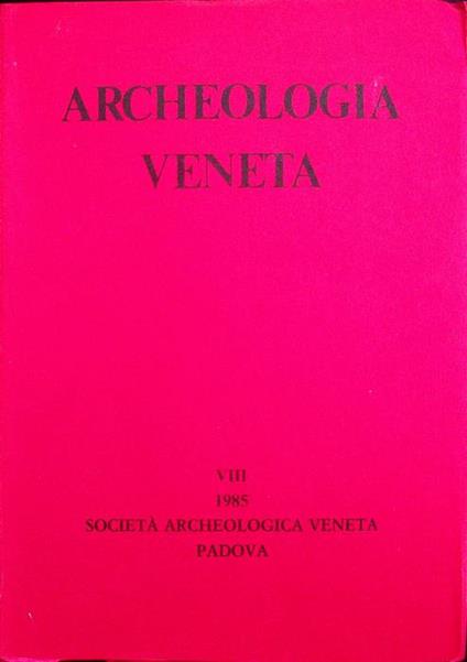 Archeologia veneta: VIII (1995) - copertina
