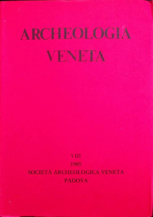 Archeologia veneta: VIII (1995) - copertina