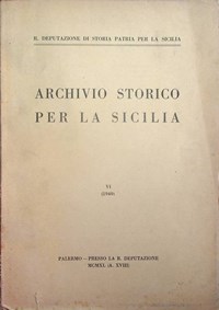 Archivio storico per la Sicilia A. VI 1940 Libro Usato