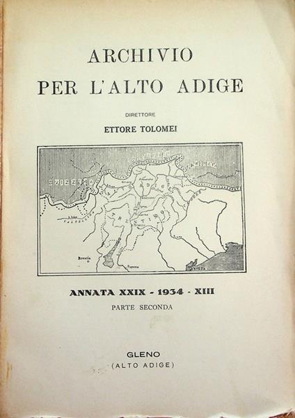 Archivio per l'Alto Adige: annata XLI (1946-1947) - copertina