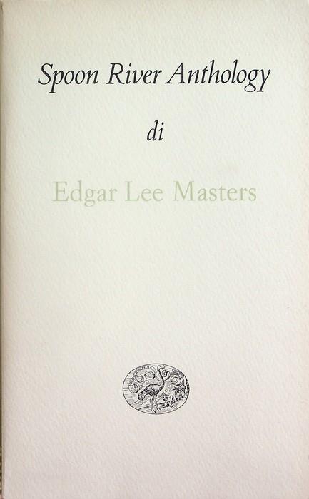 Spoon river anthology - Edgar Lee Masters - copertina