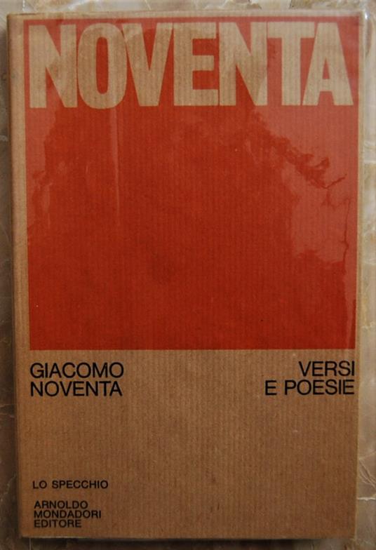 Versi E Poesie. Edizione Definitiva - Giacomo Noventa - copertina