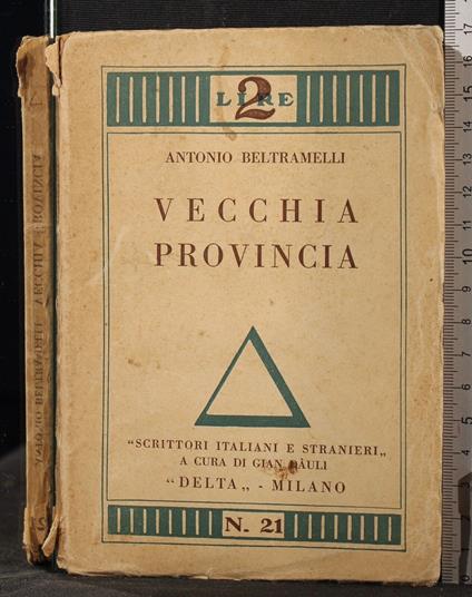 Vecchia provincia - Antonio Beltramelli - copertina