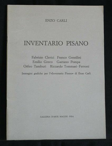 Inventario Pisano - Enzo Carli - copertina