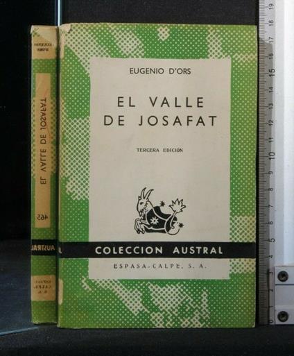 El Valle De Josafat - Eugenio D'Ors - copertina