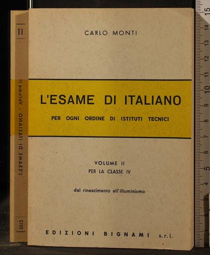 L' Esame di Italiano. Vol - Carlo Monti - copertina