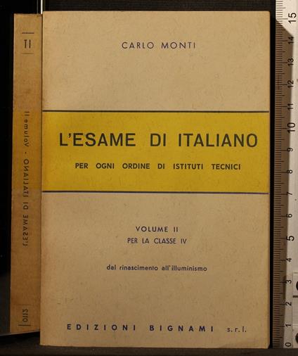 L' esame di italiano. Vol 2 - Carlo Monti - copertina