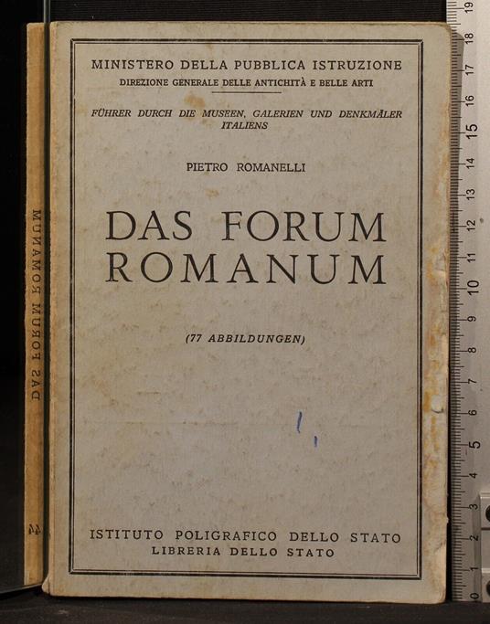 Das Forum Romanum - Pietro Romanelli - Libro Usato - Libreria di Stato - |  IBS