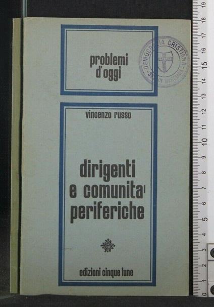 Dirigenti e Comunità Periferiche - Vincenzo Russo - copertina