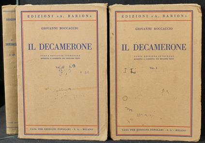 Il Decamerone. Vol 1, 2 - Giovanni Boccaccio - copertina