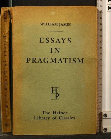 Essays in Pragmatism - William James - copertina