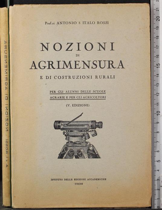 Nozioni di agrimensura e di costruzioni rurali - Rossi - copertina