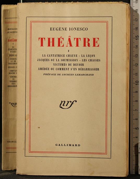 Theatre. Vol 1 - Eugène Ionesco - copertina