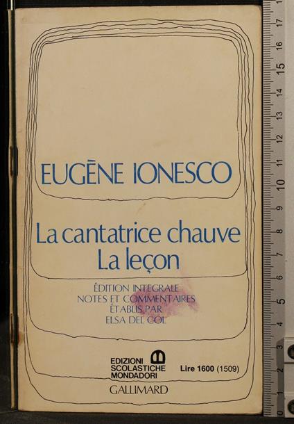 La Cantatrice Chauve La Lecon - Eugène Ionesco - copertina