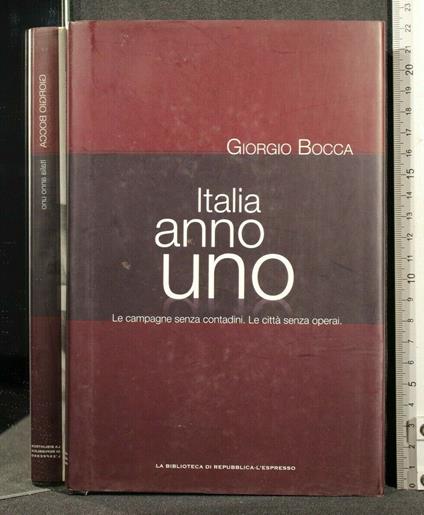 Italia Anno Uno - Giorgio Bocca - copertina