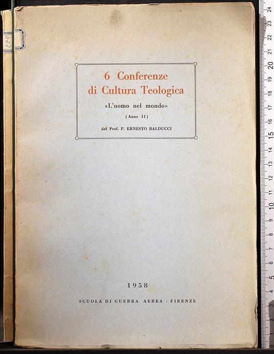 6 conferenze di cultura teologica - Ernesto Balducci - copertina