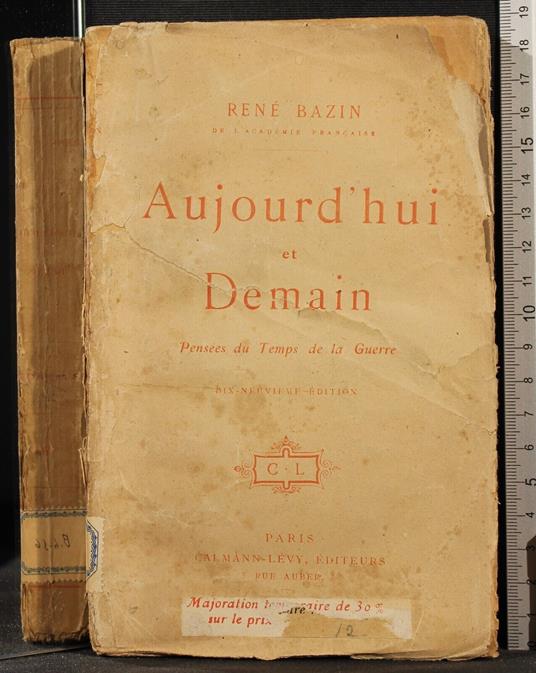 Aujourd'hui at Demain - René Bazin - copertina