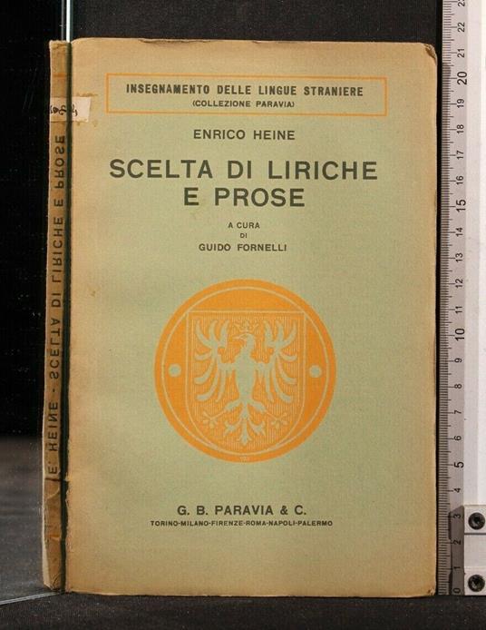 Scelta di Liriche e Prose - Heinrich Heine - copertina